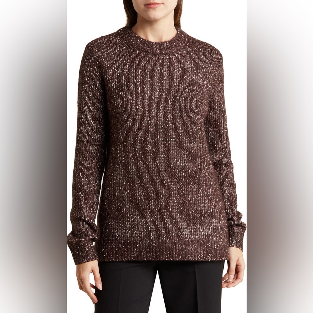 Theory Speckled Crewneck Sweater alpaca blend
